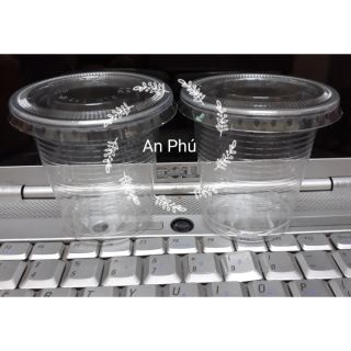 50 Ly nhựa trong PP 195ml 200ml đựng yaourt sữa chua rau câu
