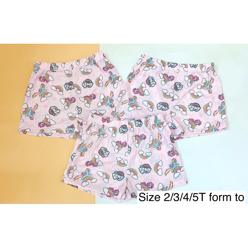 Quần short/ đùi thun cotton mặc nhà Little Pony cho bé gái