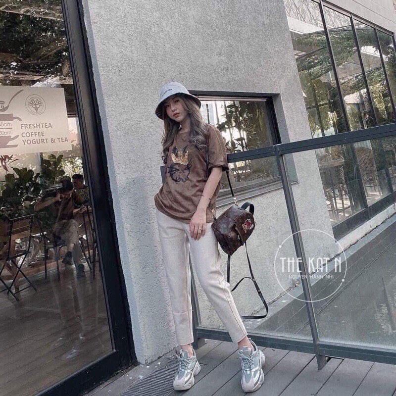 💫NEW SALE💫QUẦN BAGGY DẠ HÀN CAO CẤP ĐÍNH KHUY GẤU💫KÈM ẢNH THẬT