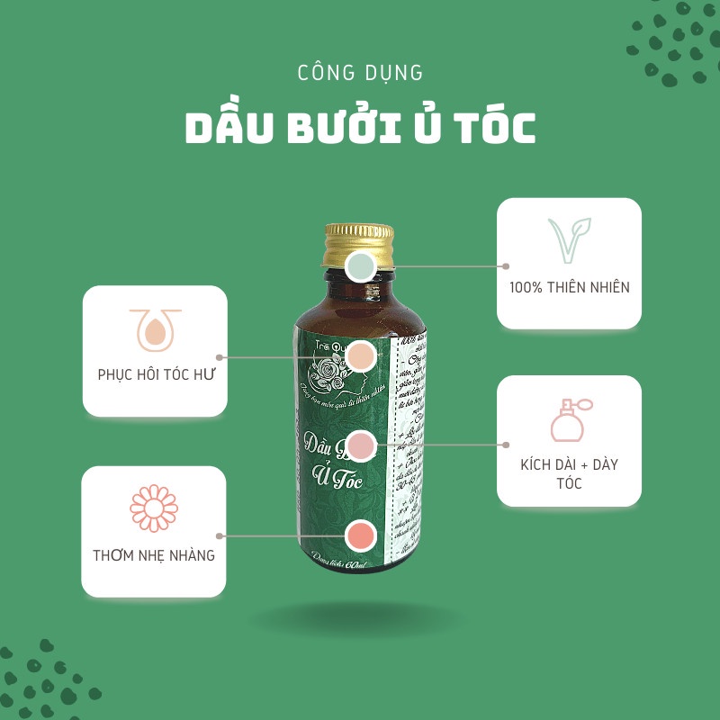 Dầu Ủ Dưỡng Tóc Thiên Nhiên Giúp Tóc Siêu Mềm Mượt Giảm Rụng Phục Hồi Tóc Cấp Ẩm Cho Tóc Trà Quán 50ml