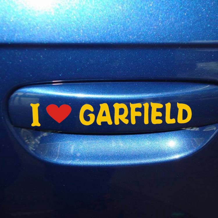 Dễ Thương Sticker Dán Trang Trí Kính Chiếu Hậu Xe Hơi Hình Mèo Garfield Đáng Yêu