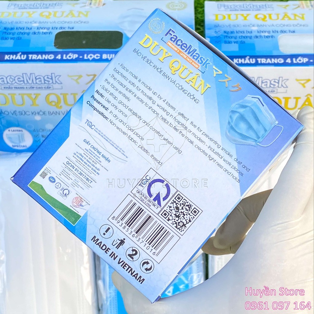 [Mã COSDAY giảm 8% đơn 150K] [GIÁ SỈ] Khẩu Trang Y Tế 4 Lớp Duy Quân Hộp 50 Cái | BigBuy360 - bigbuy360.vn