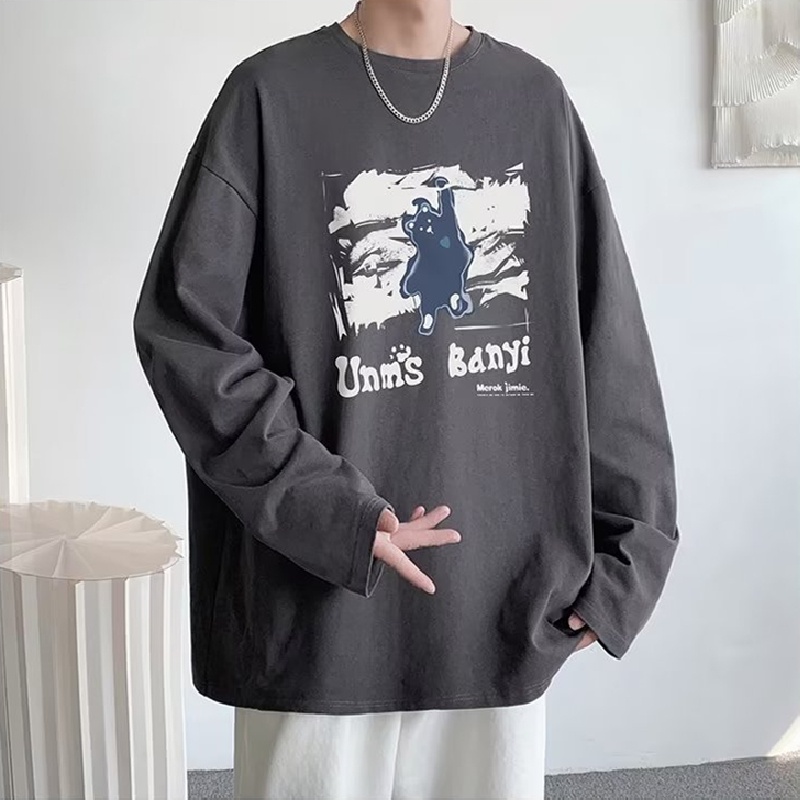 Áo Thun Dáng Rộng In Họa Tiết Hoạt Hình Phong Cách Hip Hop Nhật Bản Thời Trang Cho Nam Và Nữ size M-5XL