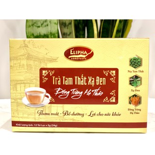 Trà Túi Lọc Tam Thất Xạ Đen Đông Trùng Hạ Thảo Elipha-TraphacoSapa