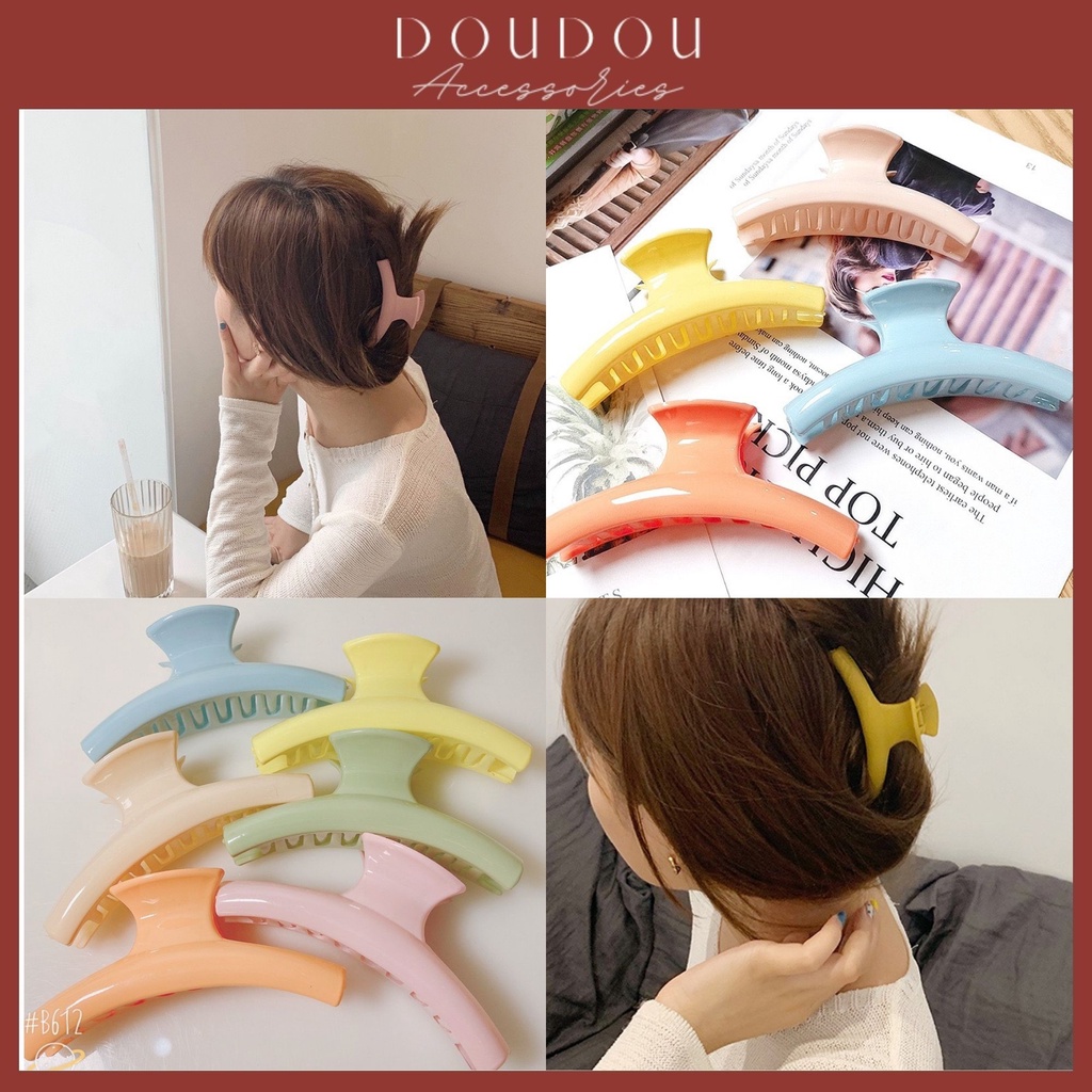 (XẢ HÀNG THANH LÝ) Phụ kiện tóc Doudou Cặp tóc Kẹp càng cua Hàn Quốc Hot Trend thời trang nhiều màu cực xinh ZJ010