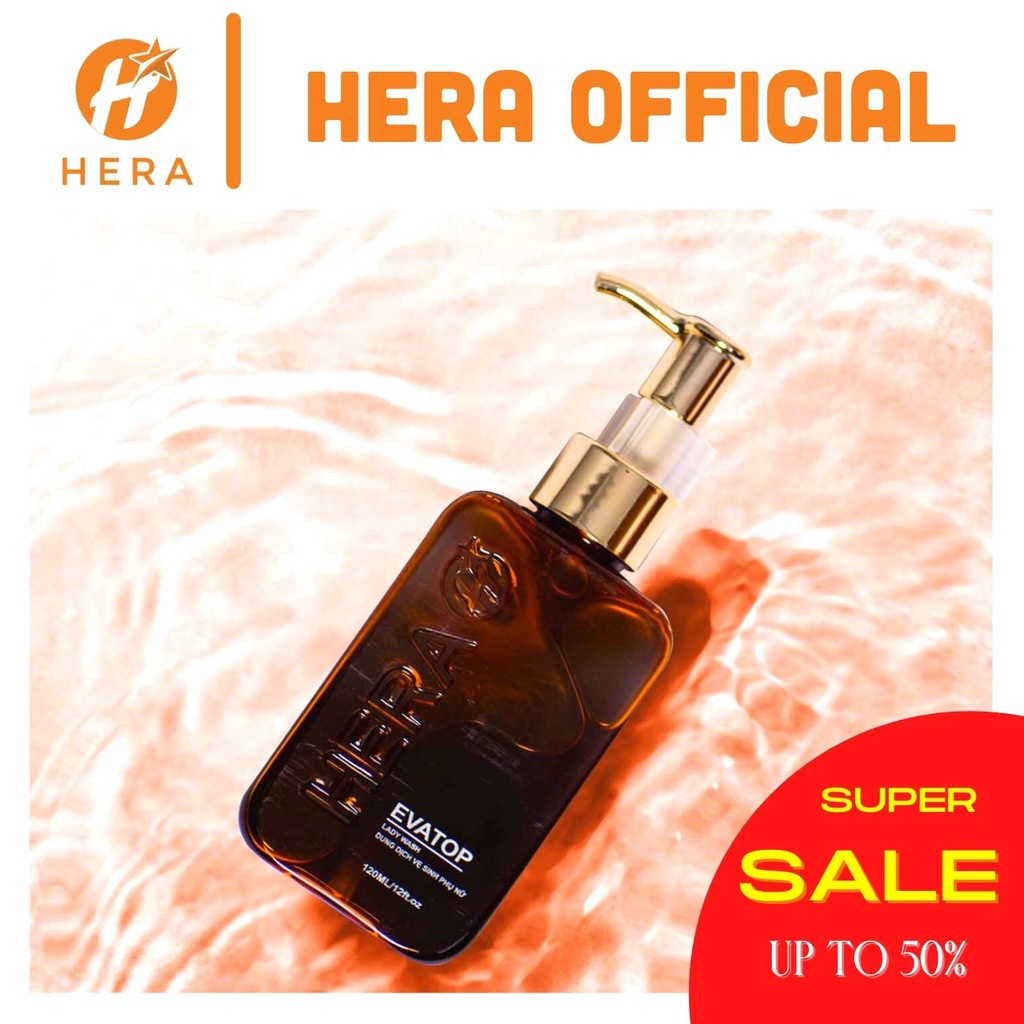 Dung Dịch Vệ Sinh Phụ Nữ Hồng Mịn Se Khít HERA EvaTop Lady Wash - Chai 120 ml