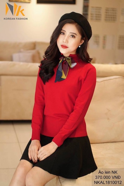 Freeship 99k TQ_Combo 6 áo len cổ nơ