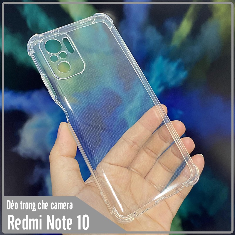 Ốp lưng cho Xiaomi Redmi Note 10 4G - Note 10S TPU Trong Suốt Che Camera
