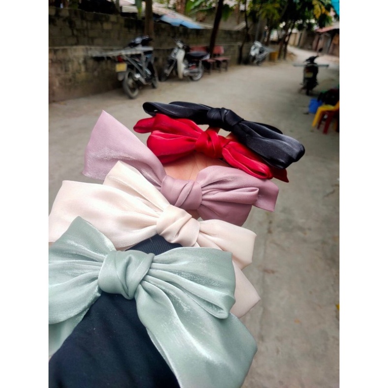 Cặp Tóc Nơ Bản To Nhiều Màu Điệu Đà Hàng Đẹp