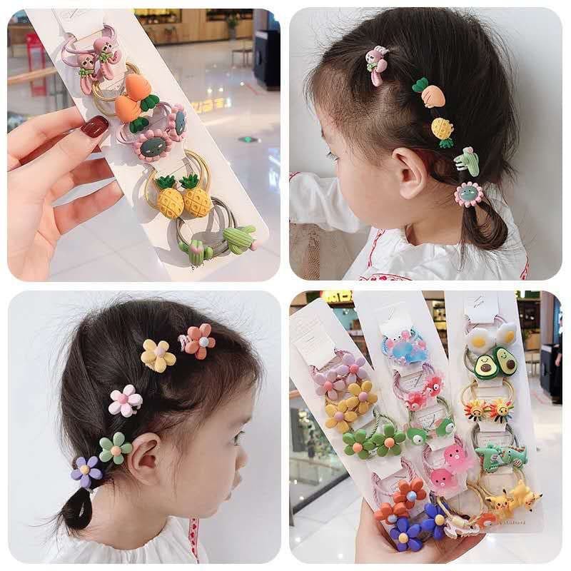 Combo 10 Dây Cột Tóc Dây Buộc Tóc Dễ Thương Cute Cho Bé Gái