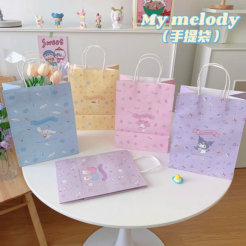 Túi Giấy Kraft Đựng Bánh Kẹo Sinh Nhật / Đám Cưới Hình Chú Chó Melody Kuromi Pudding Melody Dễ Thương