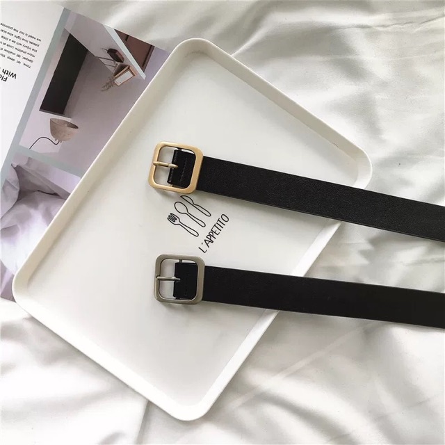 Belt-dây lưng mặt vuông/ thắt lưng da unisex