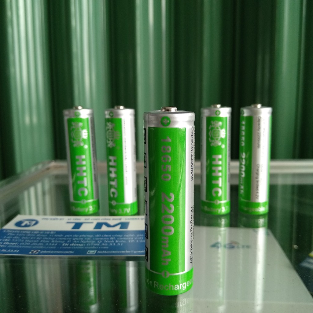 Pin 4V2 18650 2.200mah xanh lá