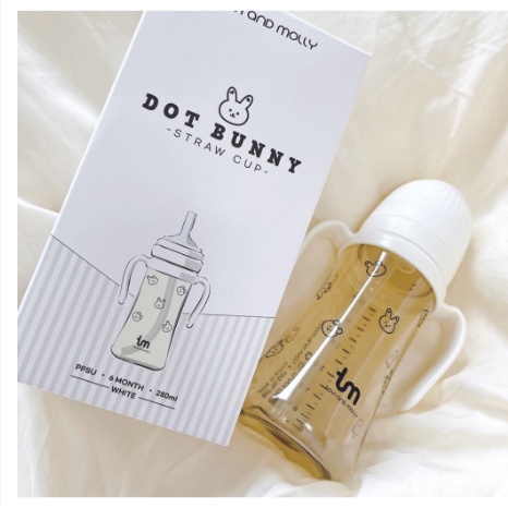Bình hút Tovi and Molly, Bình hút Thỏ 180ml/280ml Hàn chính hãng
