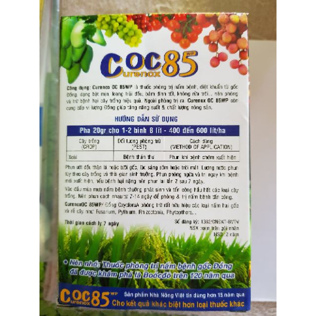 Thuốc trừ bệnh Coc 85 WP