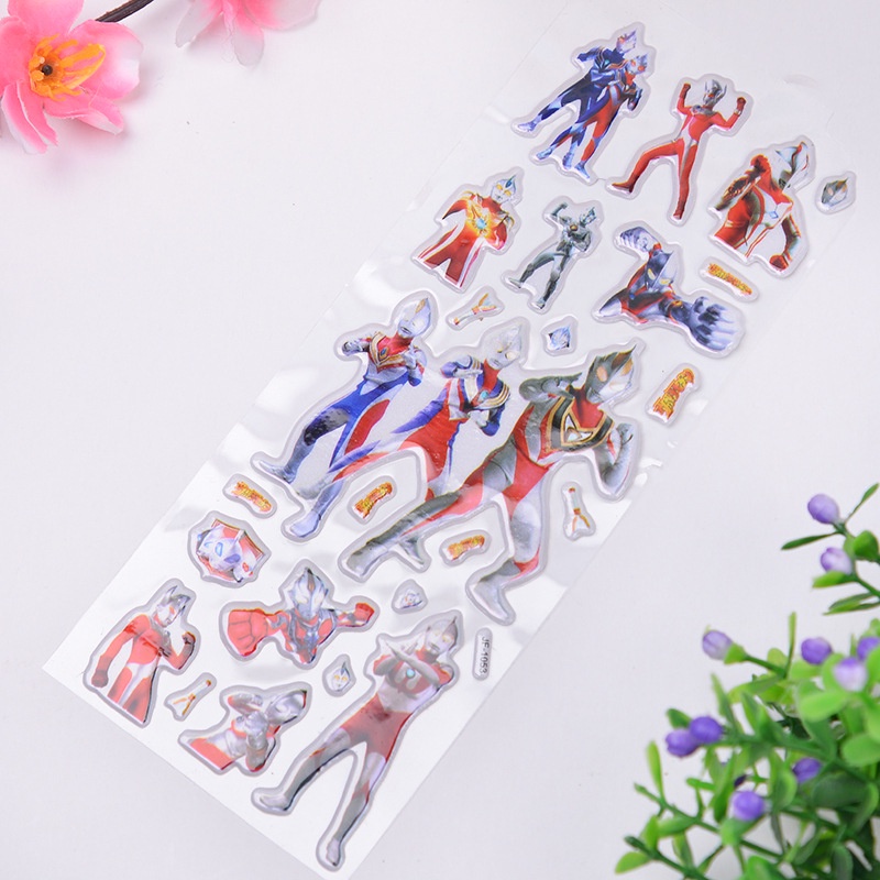 Set 10 Hình dán nổi làm phần thưởng tự học, tự chơi cho bé trai, hình dán hoạt hình dành cho trẻ em