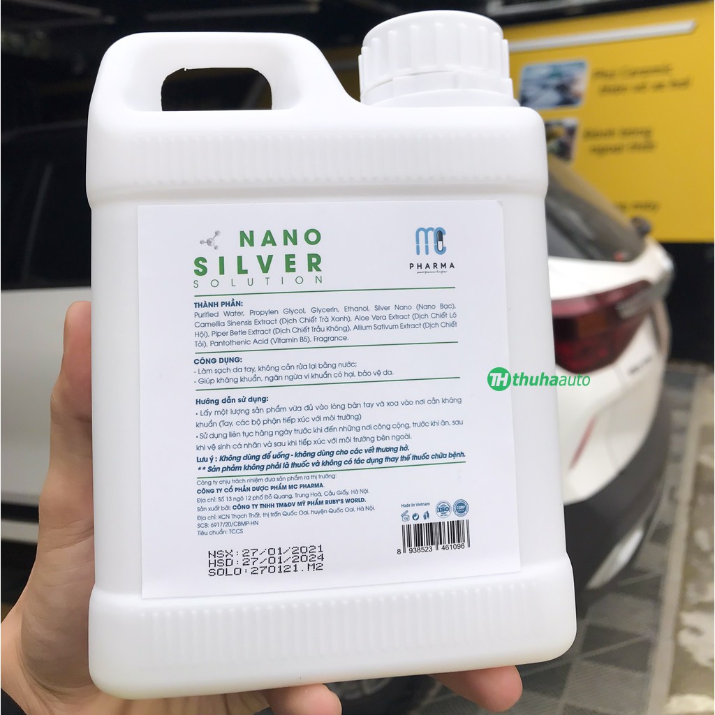 Dung dịch Nano bạc khử khuẩn khử mùi phòng ngủ phòng ăn nhà hàng ô tô, chính hãng Mc Pharma, dùng cho máy phun khói