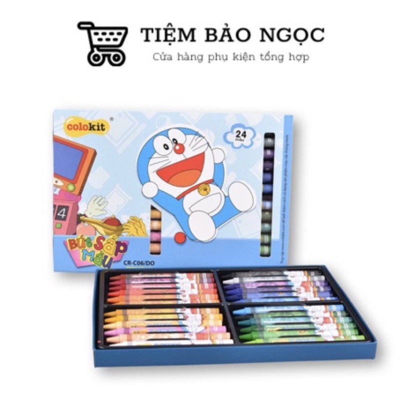 Hộp màu sáp Doremon CR-C06/DO (24 Màu) Thiên Long
