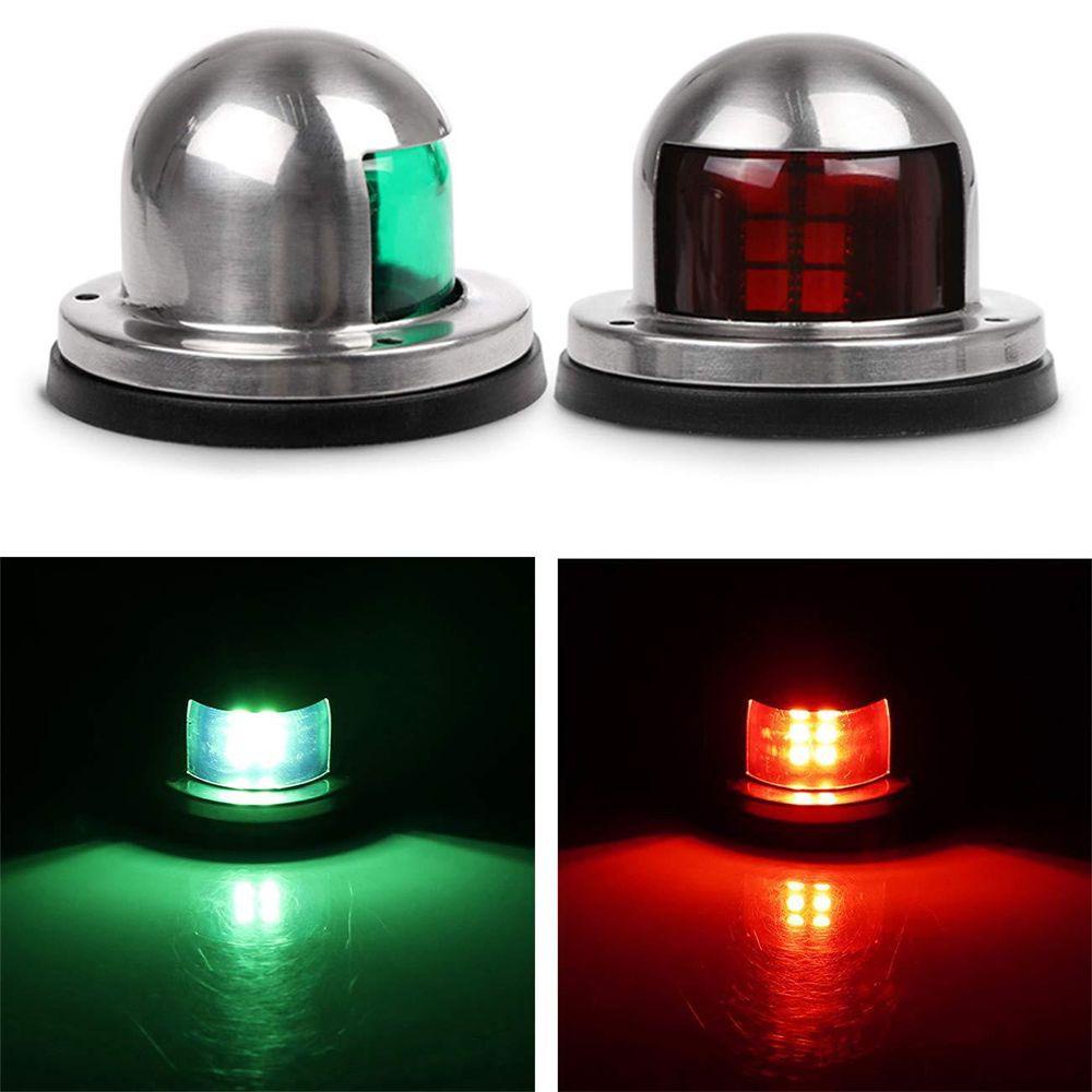 Set 1 / 2 Đèn LED Điều Hướng Bằng Thép Không Gỉ Họa Tiết Hoạt Hình Gắn Nơ Màu Xanh Lá / Đỏ Cho Tàu Thuyền