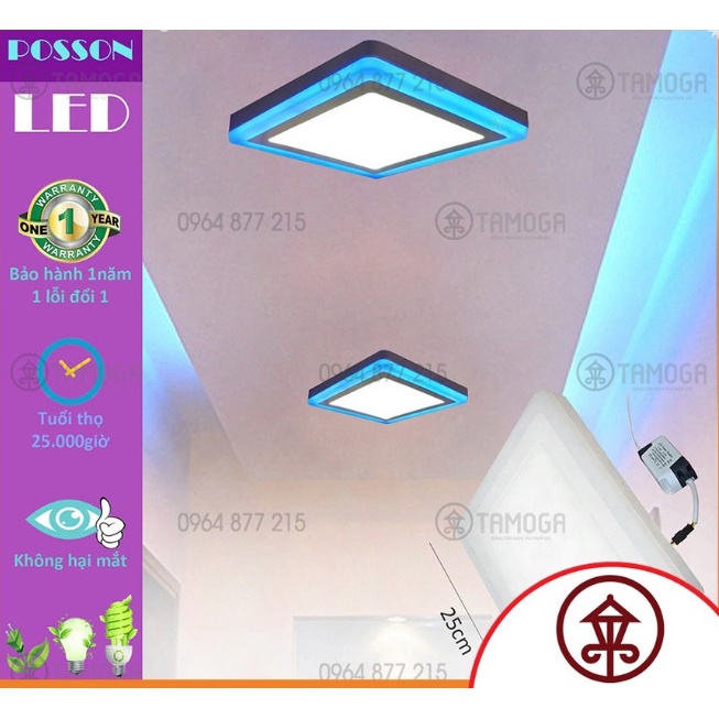 Đèn ốp trần viền xanh dương OT 2086