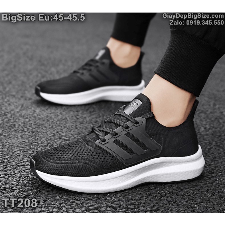 Giày chạy bộ, giày tập thể thao cỡ lớn (45-46) cho nam cao to chân ú bè. Big size sport shoes for wide feet - TT208