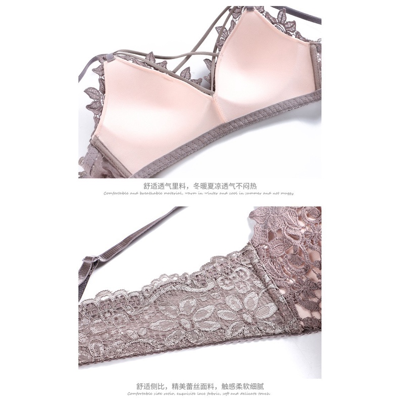 Áo Lót Thêu Ren Không Gọng Quyến Rũ Thoải Mái Cho Nữ