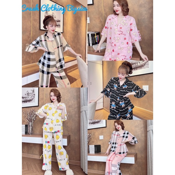Pyjama Đồ Bộ Manggo Bigsize 40-100kg Diện cực Đẹp Chất Lụa Nhật Cao Cấp