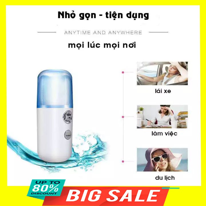 Máy phun sương nano rửa mặt mini