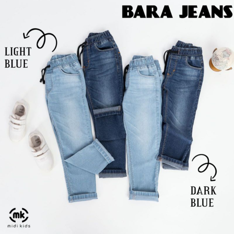 Quần Jean UNISEX BARA Của midikids size 4-12 Tuổi