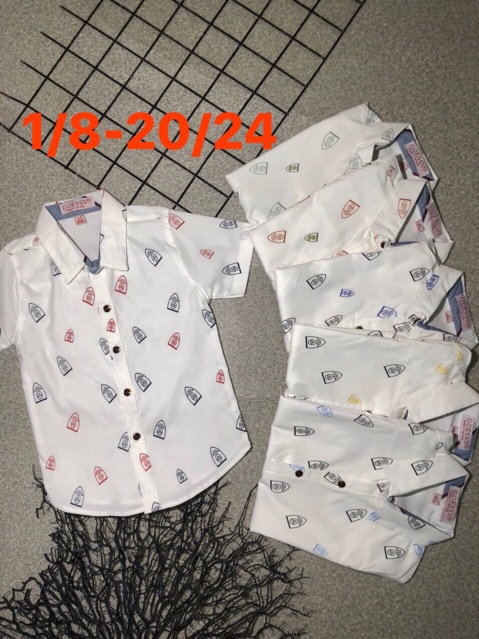 [ XẢ HÀNG ] áo sơ mi tay dài bé trai, chất vải đẹp, mịn, mát, co dãn cực tốt, đủ màu như hình
