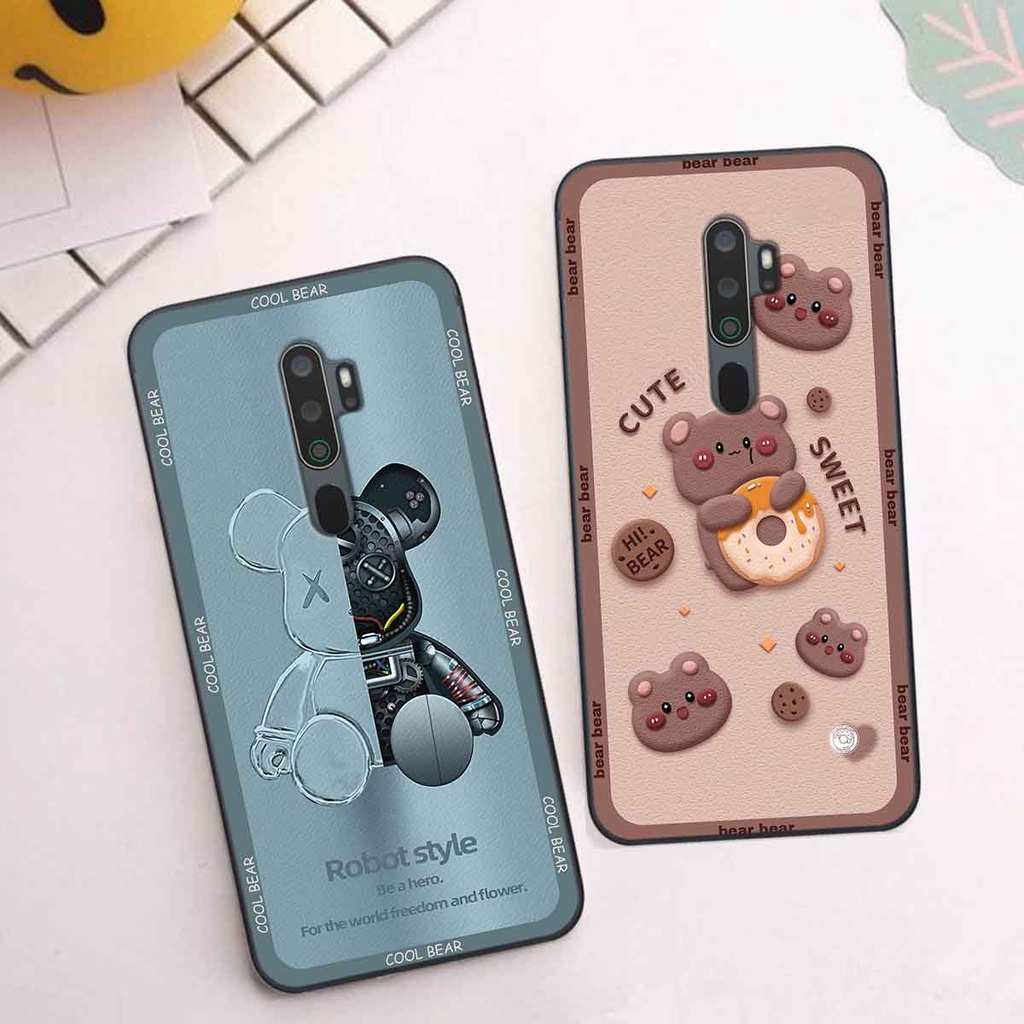 Ốp Oppo A5 2020 / A9 2020 bear brick, gấu đáng yêu, dễ thương