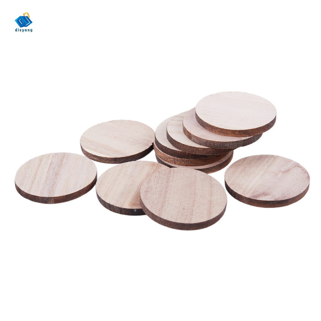 Bộ 10 Miếng Gỗ Tròn 50mm (5Cm)