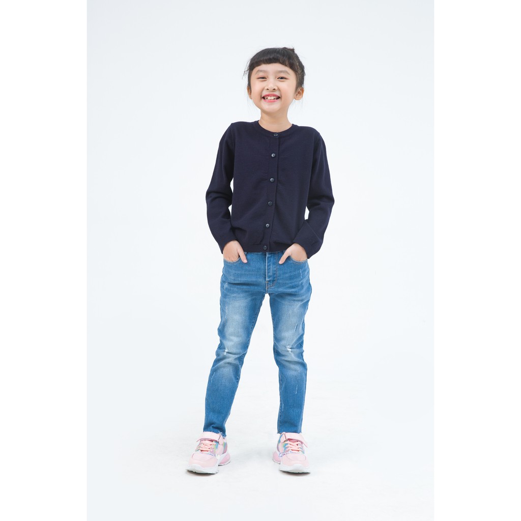 Áo cardigan len bé gái IVY moda MS 77G0306