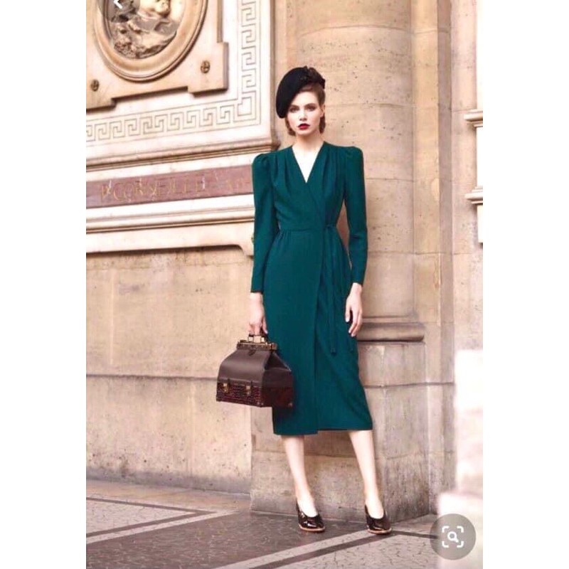 Đầm H-obbs W-rap Tay Phồng