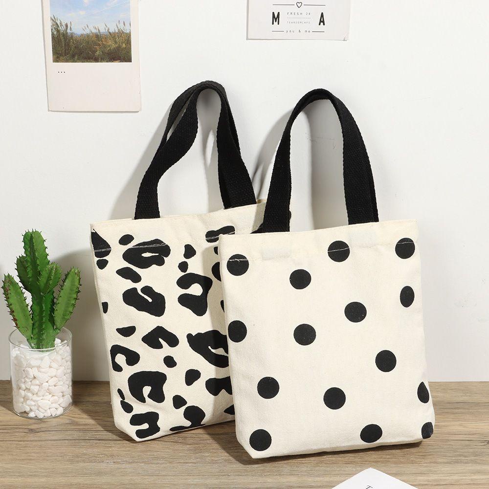 Túi Xách Vải Canvas Dáng Vuông Nhỏ Kiểu Hàn Quốc Dễ Thương Cho Nữ