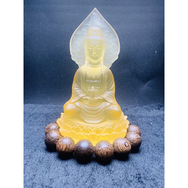 phật quan âm lưu ly để ô tô 14cm