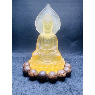 Phật quan âm lưu ly để ô tô 14cm
