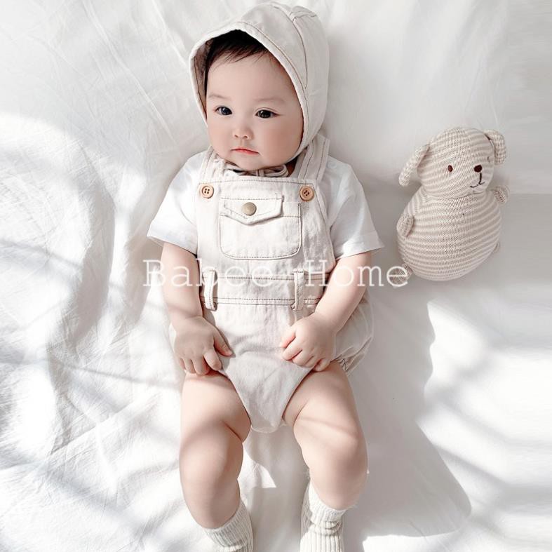 Body yếm bò cho bé kèm mũ và áo cộc tay/ dài tay (BH401)