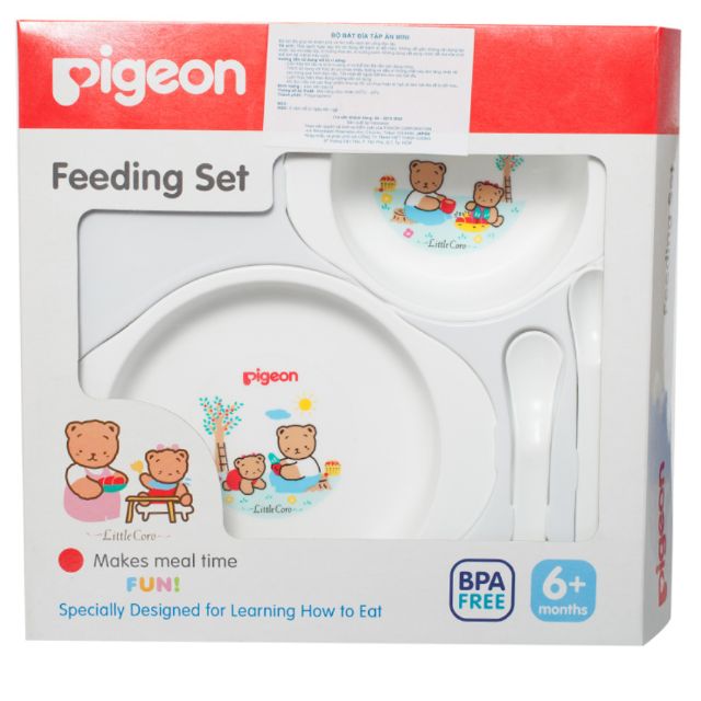 (Lẻ giá sỉ)bộ bát ăn dặm cho bé pigeon