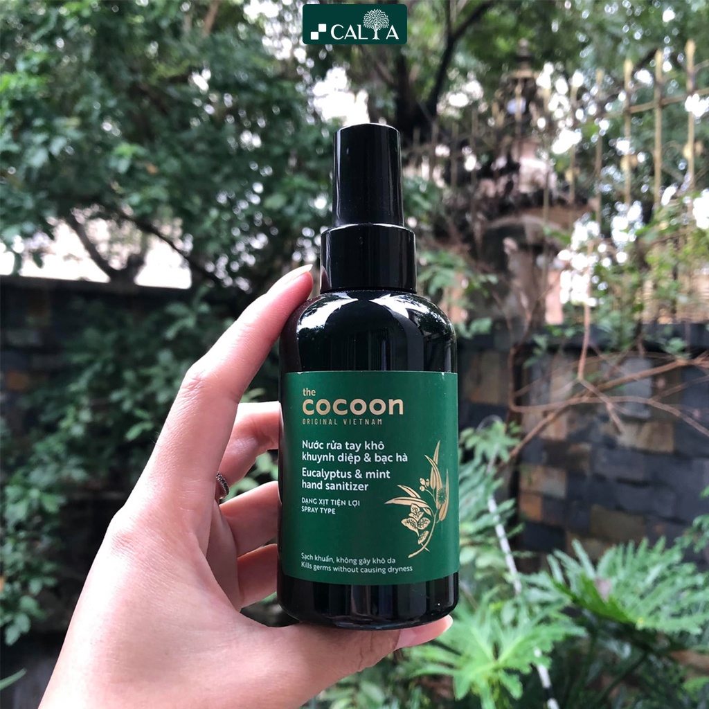 Nước Rửa Tay Khô Cocoon Hương Bạc Hà Khuynh Diệp Làm Sạch Khuẩn, Không Gây Khô Da - Eucalybtus Mind Hand Sanitizer 140ml