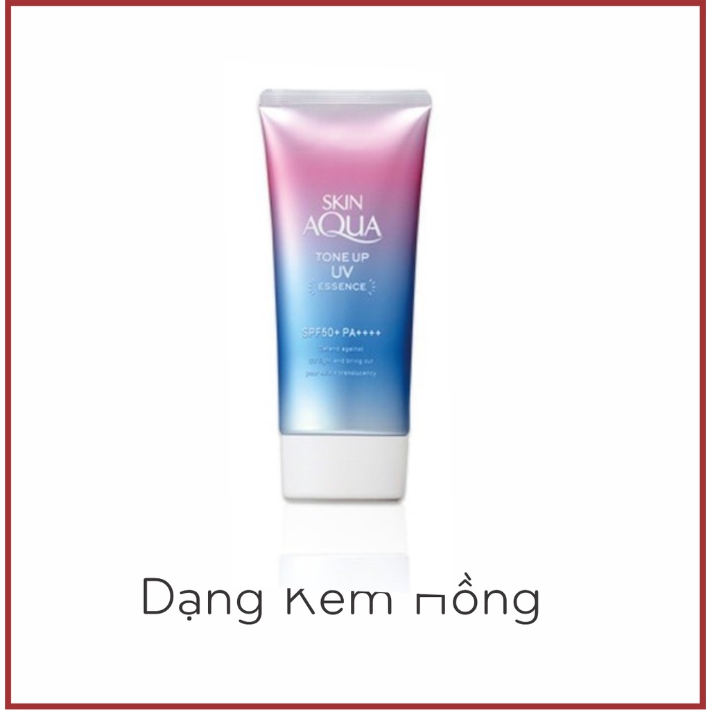Kem chống nắng Skin Aqua kiềm dầu nâng tông Tone Up UV Essence SPF+ PA++++ 80gr Nhật Bản