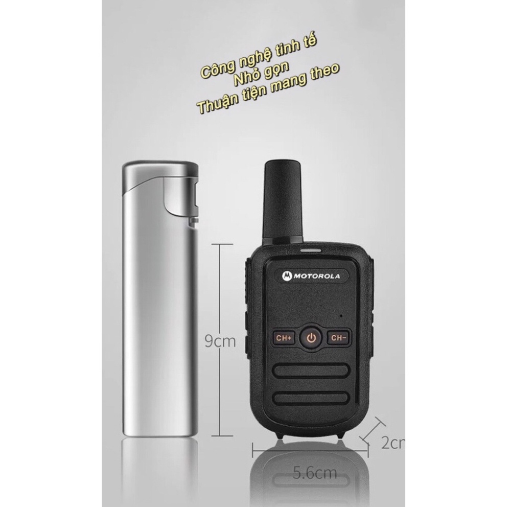 Bộ 07 Máy Bộ Đàm Mini Siêu Nhỏ  (Dung lượng pin cực lớn &gt;18 tiếng,Siêu bền,Cự li liên lạc &gt; 1,5km)+Tai nghe chuyên dụng