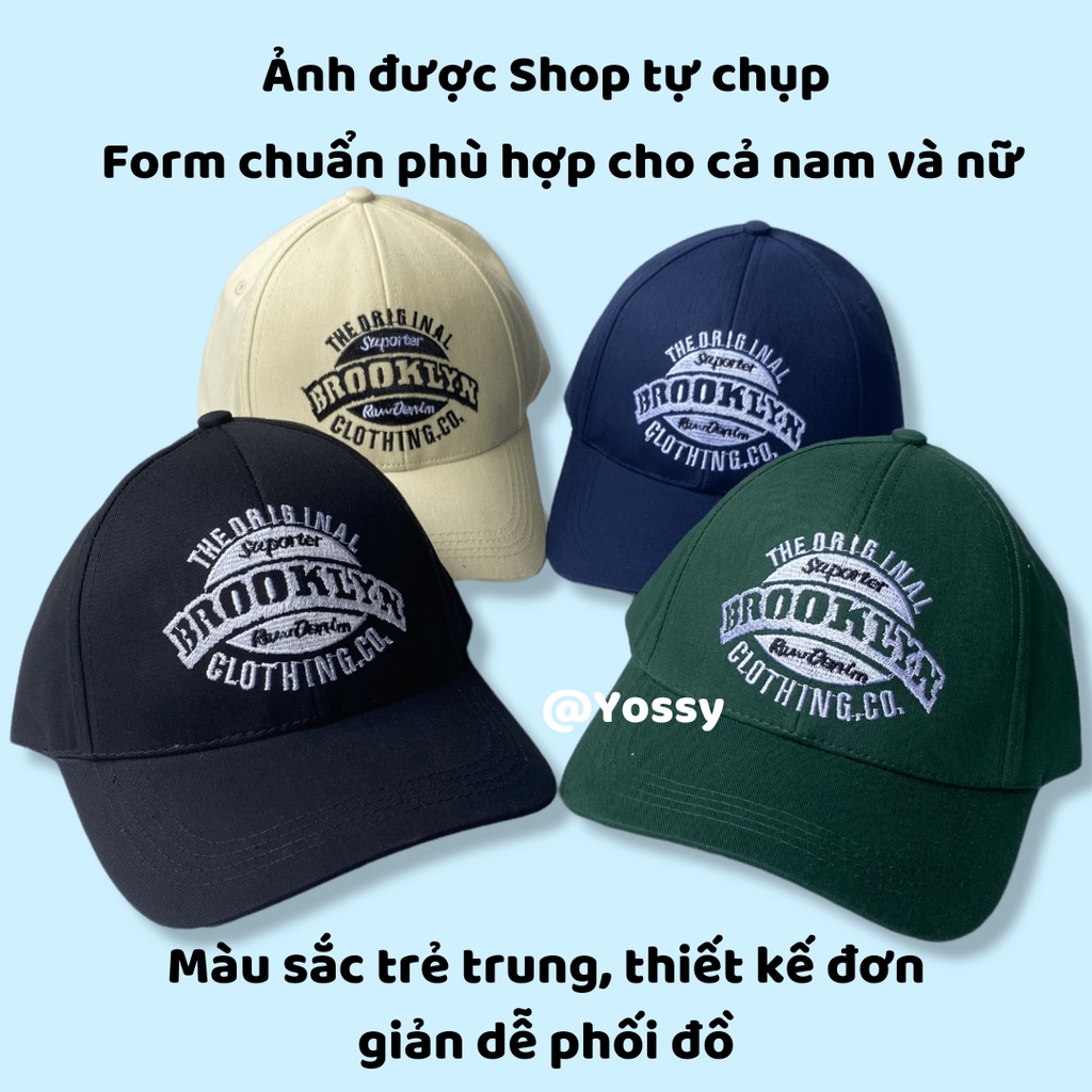 Mũ lưỡi trai nam nữ thêu chữ LA, BROOKLYN chất kaki phong cách Hàn Quốc ❤ Nón kết unisex cao cấp - YOSSY