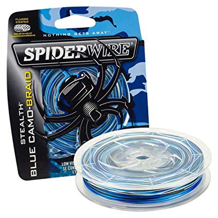 Dây cước câu cá bện tàng hình siêu bền Spider Wire Blue Camou 114m