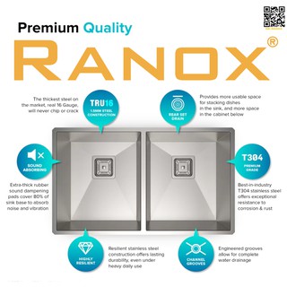 Combo bộ chậu âm mặt đá và vòi Ranox RN44112