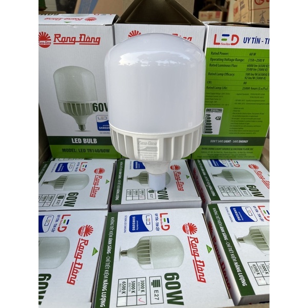 Đèn LED Búp Trụ 60W, 80W Rạng Đông