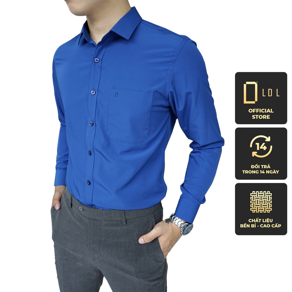 Áo sơ mi nam dài tay trơn phong cách hàn quốc chất liệu bamboo hạn chế nhăn nhàu, thấm hút mồ hôi nhiều màu LDL - LT