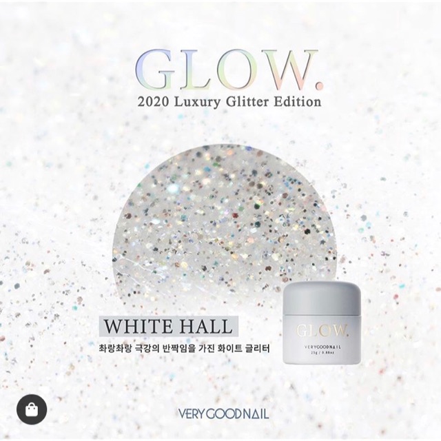 Clear gel nhũ Very good nail Glow jar - White hall JG2 [hủ 25G]