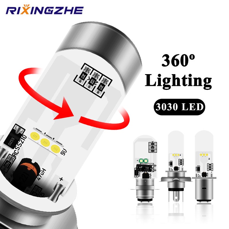 1 Đèn Pha Siêu Sáng P15D H4 BA20D Cho Xe Máy