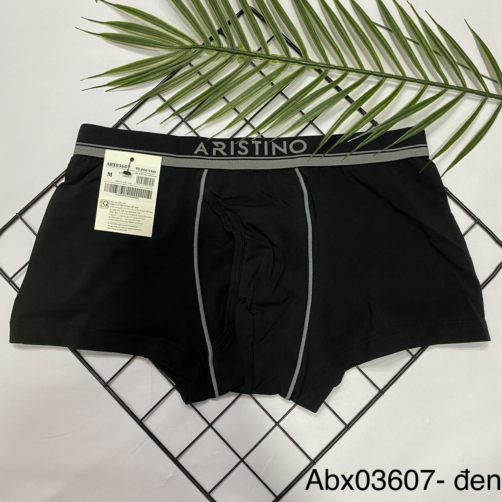 Quần lót nam boxer Aristino ABX03607 sịp đùi chất cotton co giãn mềm mại thoáng mát thấm hút cao cấp chính hãng